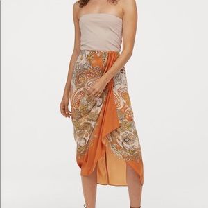 H&M Lyocell-blend Wrapover Skirt